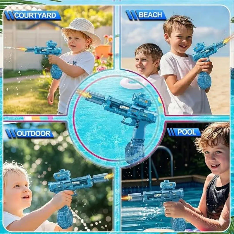 Ultimate USB-Rechargeable Automatic Water Gun - Fun Handheld Blaster for Kids Aged 3-6 - Perfect for Pool and Beach Parties!