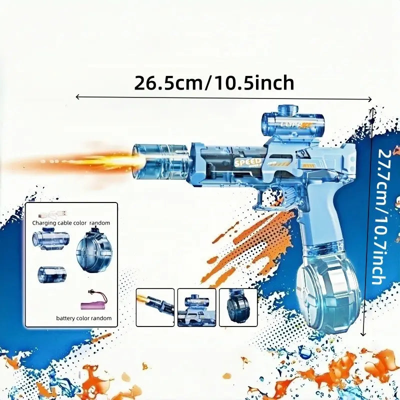 Ultimate USB-Rechargeable Automatic Water Gun - Fun Handheld Blaster for Kids Aged 3-6 - Perfect for Pool and Beach Parties!