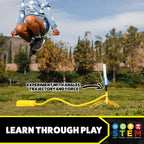 Jr Glow Rocket Launcher for Kids, 7 Rockets - Glow in the Dark | Fun Outdoor Toys for Boys & Girls, Ages 3 & up - Soft Foam Blaster Set Soars up to 100Ft - STEM Toys for outside & Backyard