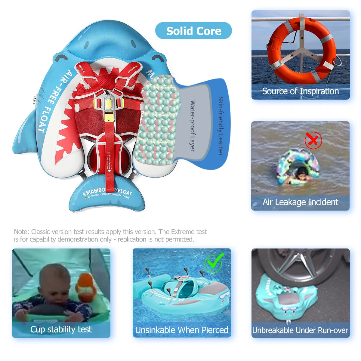 Baby Pool Float Vip 5 Dropshipping Blackproof Pool Mat for Infant Non-Inflatable Natation Buoy with Parasol Beach Toys